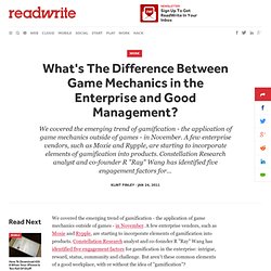 What's The Difference Between Game Mechanics in the Enterprise and Good Management?