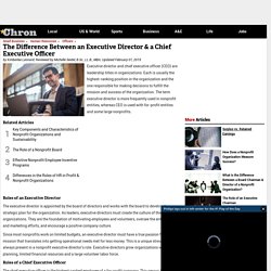 The Difference Between an Executive Director & a Chief Executive Officer