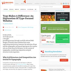 Type Makes A Difference: An Exploration Of Type-Focused Websites