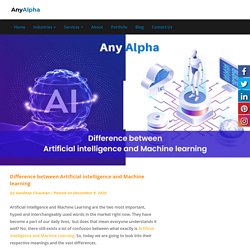 Difference between Artificial intelligence and Machine learning - Anyalpha