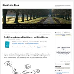 Digital Literacy + Digital Fluency