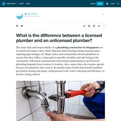 Plumber service in singapore