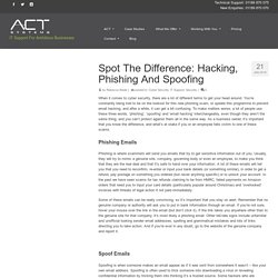 Spot The Difference: Hacking, Phishing And Spoofing – Act Systems