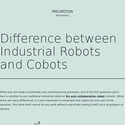 Difference between Industrial Robots and Cobots – Precimotion