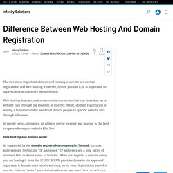 Difference Between Web Hosting And Domain Registration
