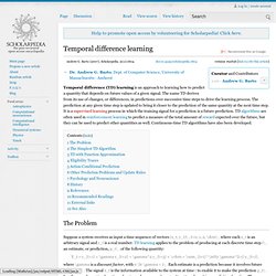 Temporal difference learning