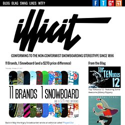 illicit snowboarding: 11 Brands, 1 Snowboard (and a $270 price difference)