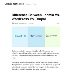 Difference Between Joomla Vs. WordPress Vs. Drupal