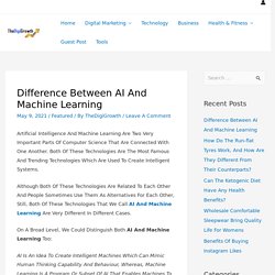 Difference between AI and Machine Learning