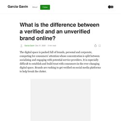 What is the difference between a verified and an unverified brand online?