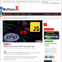 Différence entre PHP et Javascript - WayToLearnX