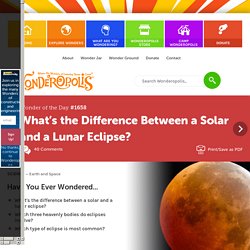 What’s the Difference Between a Solar and a Lunar Eclipse?