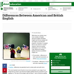 Differences Between American and British English
