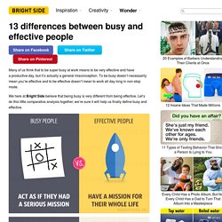 13 differences between busy and effective people
