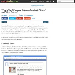 Differences Between Facebook Share and Like Button - Waterfox