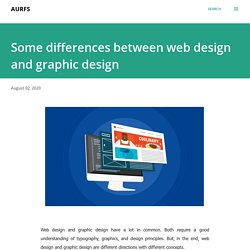 Some differences between web design and graphic design