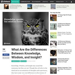 What Are the Differences Between Knowledge, Wisdom, and Insight?