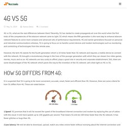 Differences between 4G and 5G