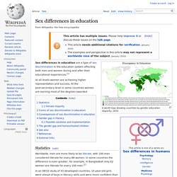 Sex differences in education
