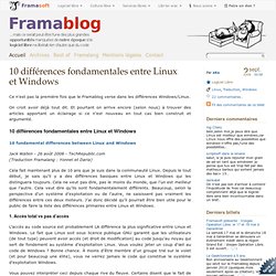 10 différences fondamentales entre Linux et Windows