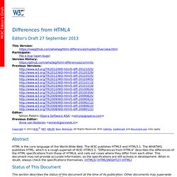 HTML5 differences from HTML4