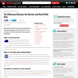 The Differences Between the Internet and the Web - Webopedia