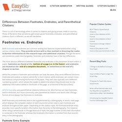 Differences Between Footnotes, Endnotes, and Parenthetical Citations - EasyBib Blog