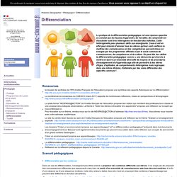 Différenciation en histoire-géo