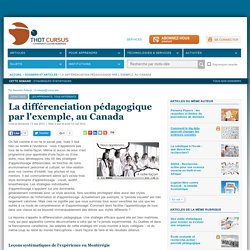 La différenciation pédagogique par l'exemple, au Canada