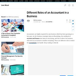 Different Roles of an Accountant in a Business