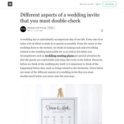 Different aspects of a wedding invite that you must double-check