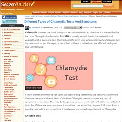Different Types of Chlamydia Tests And Symptoms - Hiv/Aids
