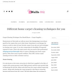 Different home carpet cleaning techniques for you