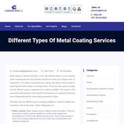 Different Types of Metal Coating Services - CMC