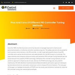 Pros and Cons of Different PID Controller Tuning Methods - Pi Control Solutions