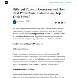 Different Types of Corrosion and How Rust Prevention Coatings Can Stop Their Spread