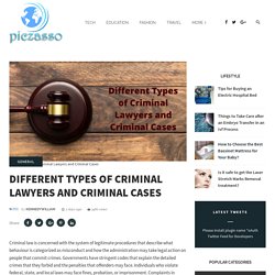 Different Types of Criminal Lawyers and Criminal Cases