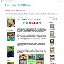Every Star Is Different: Dinosaur Unit w/ Free Printables