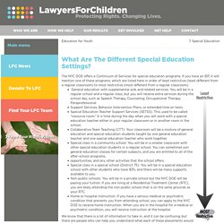 What Are The Different Special Education Settings?