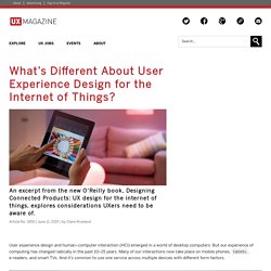 What’s Different About User Experience Design for the Internet of Things?