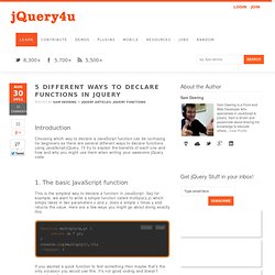 5 Different Ways to Declare Functions in jQuery