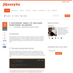 5 Different Ways to Declare Functions in jQuery