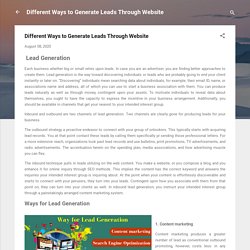 Lead Generation in Digital Marketing