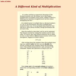 A Different Kind of Multiplication