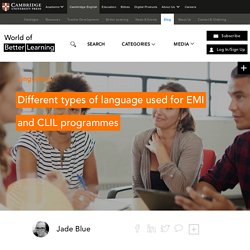 Different Types Of Language Used For EMI And CLIL Programmes