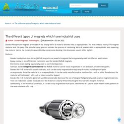 The different types of magnets which have industrial uses