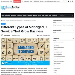 Different Types of Managed IT Service That Grow Business - Layer One