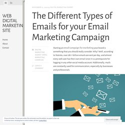 The Different Types of Emails for your Email Marketing Campaign