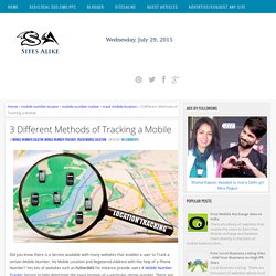 3 Different Methods of Tracking a Mobile