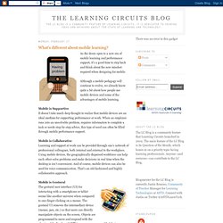 What's different about mobile learning?